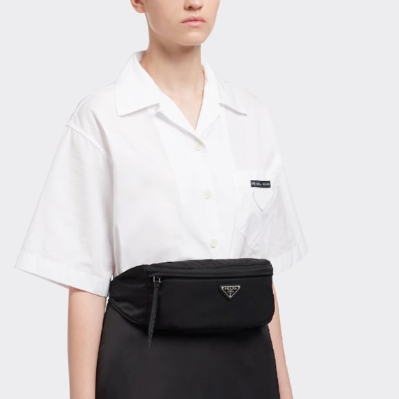 Prada Handbags - $1290 PRADA Black Re-Nylon Belt Bag Fanny Pack Crossbody Pouch Bag